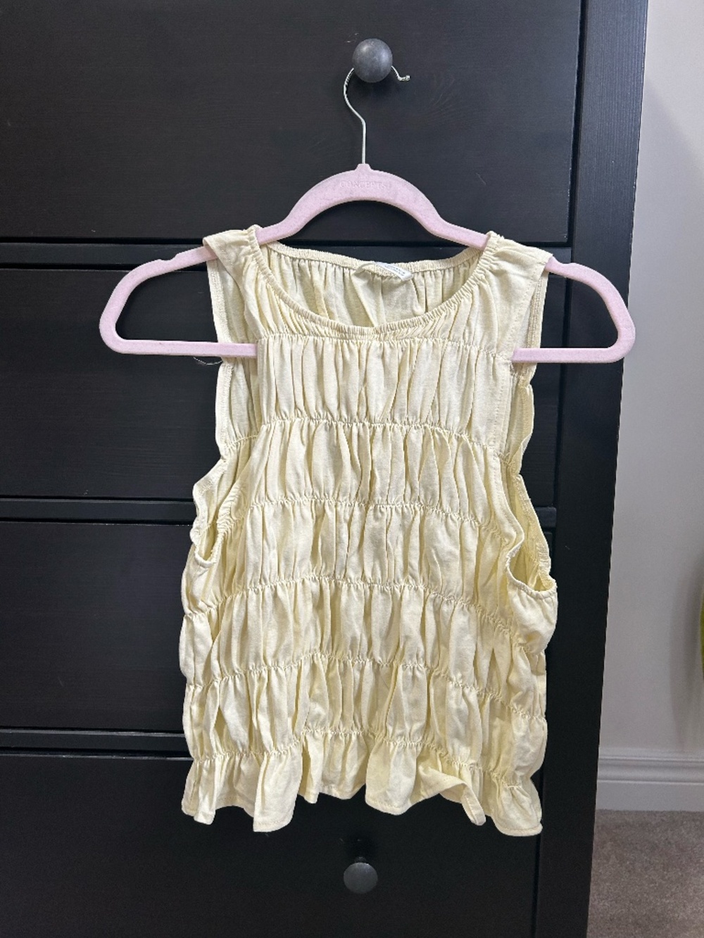 Yellow Ruffle Tank